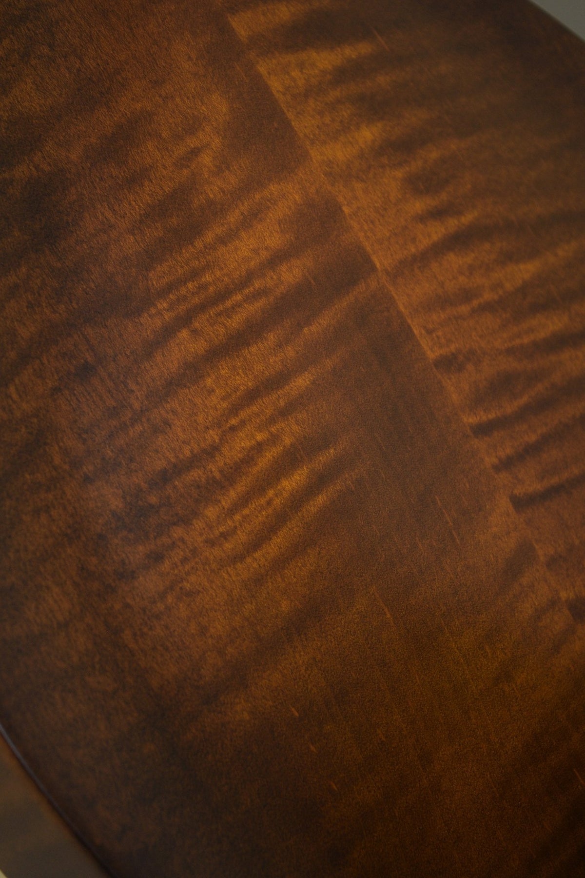 Close-up of the flame maple figure on the F5S mandolin's back