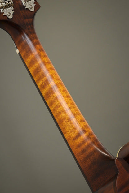Flame maple neck back on the Northfield F2S mandolin