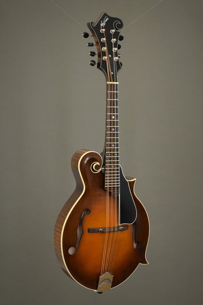 Full front view of the Northfield F5S mandolin in Light Leatherburst